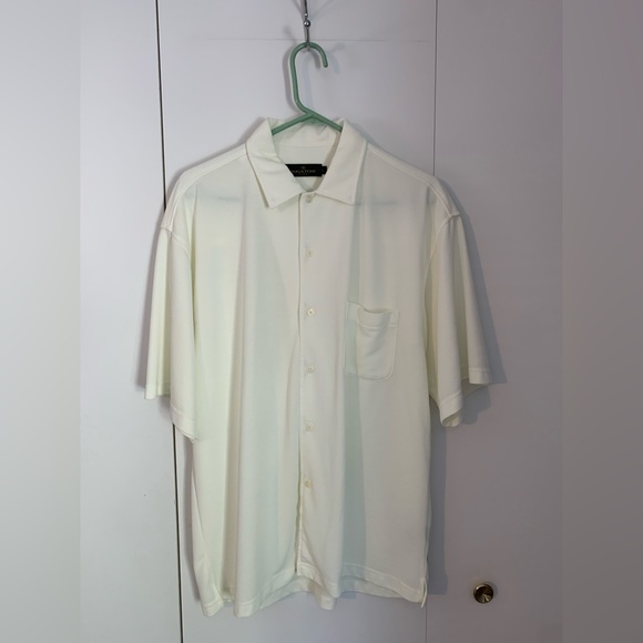 Bugatchi men’s off-white button down shirt size Large